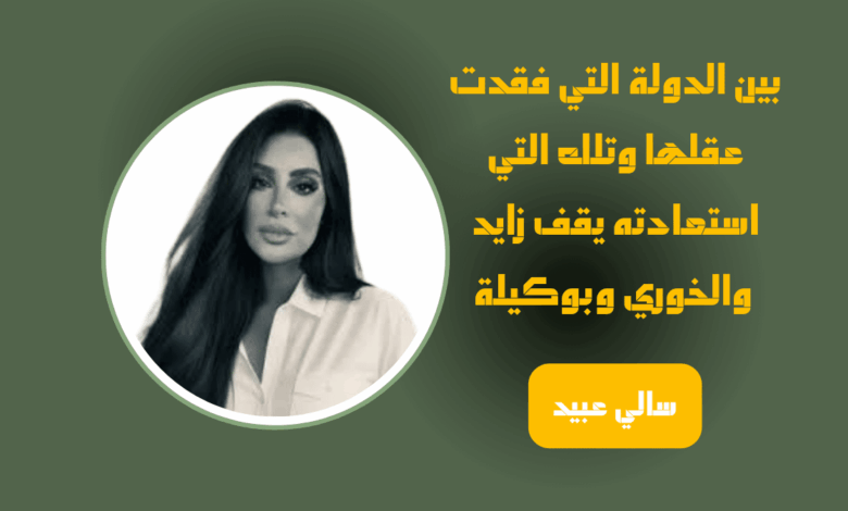 سالي عبيد - رادار سوريابين الدولة التي فقدت عقلها وتلك التي استعادته يقف زايد والخوري وبوكيلة---------------1 - رادار سوريا