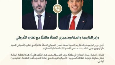 وزير الخارجية السوري يجري اتصالاً هاتفياً مع نظيره الأمريكي ماركو روبيو - رادار سوريا